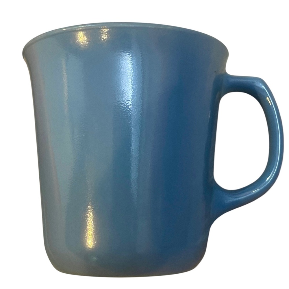 Vintage PYREX Milk Glass Mug D-Handle Slate Blue MCM